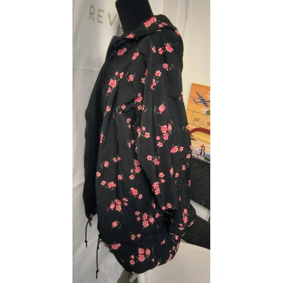 Victoria's Secret Pink Long Anorak Windbreaker Jacket Size Med/Large Black NWT - Picture 13 of 16